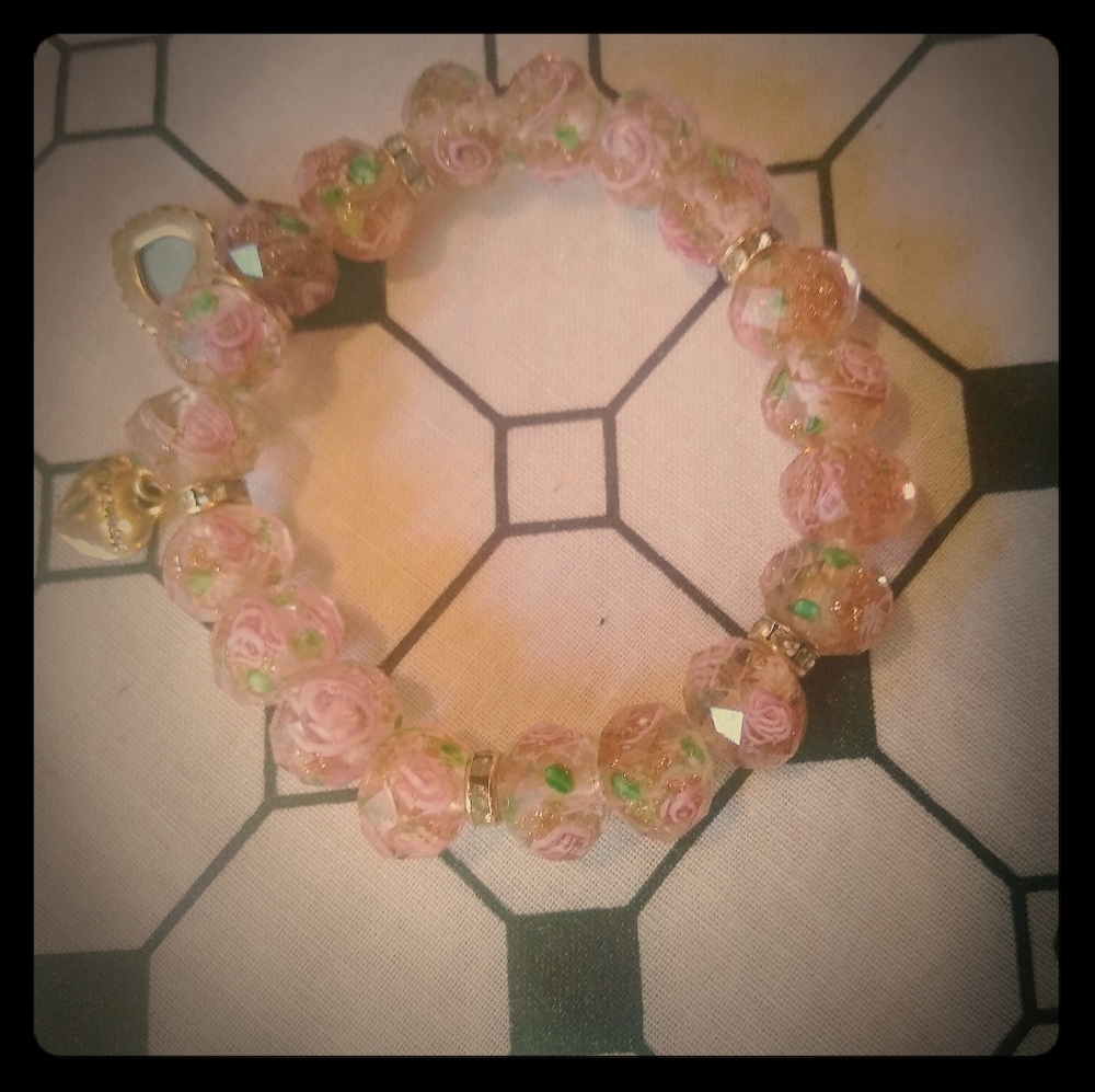Betsey Johnson Rose Charm Bangle